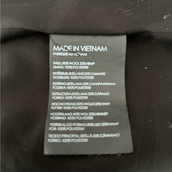 Club Monaco Blue Wool Coat 3/4 Length, Like New - Picture 6 of 6